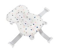 Seggiolino per vasca da bagno, cuscino regolabile per il bagnetto, galleggiante per neonato, per il bagno (orsetto rosa) (colore: stelle bianche)