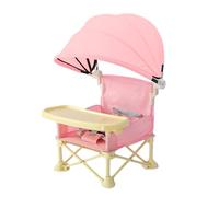 Seggiolino Portatile Per Bambini Con Vassoio,Seggiolino Pieghevole Per Bambini Con Vassoio | Sedia Portatile per Bambini con Parasole per Casa Giardino Viaggio Campeggio Spiaggia Picnic