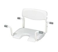 Seggiolino Vasca da Bagno - Invacare Alize H3160 - Sedia Bagno per Anziani e Disabili - Sedile Sospeso - Schienale e Foro Igienico Integrato - Bianco