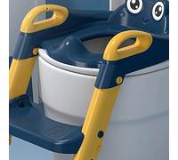 Seggiolino Vasino per Bambini Pieghevole Sedile Vasino per Bambini con Gradino per Bambini Scaletta per Vasino per Bambini Riduttore WC Sicuro per Bambini da 1 a 7 Anni Materiale