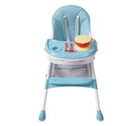 Seggiolone 2 in 1, per la sala da pranzo, per bambini, con tavolo, regolabile in altezza, pieghevole, con cintura di sicurezza e poggiapiedi (verde)