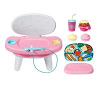 BABY born Tavolino da pranzo con funzione luminosa e sonora, con oltre 10 diversi piatti e bevande per bambole da 43 cm, 837009 Zapf Creation