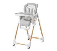 Seggiolone convertibile per neonati e bambini, seggiolone regolabile in altezza, seggiolone con vassoio rimovibile, schienale e pedale regolabili, sedia da pranzo portatile con ruote bloccabili