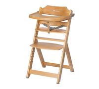 Bebeconfort Timba Seggiolone Evolutivo in Legno naturale, 6 mesi-10 anni, 30 kg, Seggiolone Pappa per bambini, con Vassoio, Seduta e poggiapiedi regolabili, compatibile con sdraietta Timba Baby