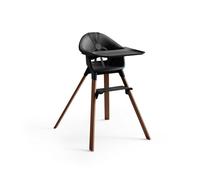 Seggiolone Stokke Clikk, Black/Warm Brown - Seggiolone All-In-One con Vassoio + Imbracatura - Leggero e facile da trasportare - Ergonomico e regolabile - Adatto ai bambini dai 6-36 mesi, fino a 15 kg