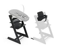 Seggiolone Tripp Trapp di Stokke, Black (Include Sedia + Baby Set 2) con Newborn Set - Design Sicuro, Regolabile, Ergonomico