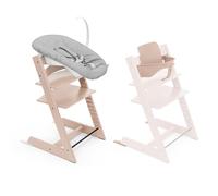 Seggiolone Tripp Trapp di Stokke, Serene Pink (Include Sedia + Baby Set 2) con Newborn Set - Design Sicuro, Regolabile, Ergonomico