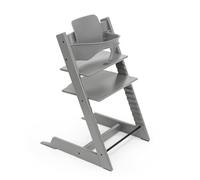 Seggiolone Tripp Trapp di Stokke, Storm Grey - Include Sedia + Baby Set 2 per bambini tra 6-36 mesi - Regolabile, Ergonomico e Facile da pulire