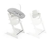 STOKKE® Tripp Trapp® Sedia - Faggio bianco incl. Newborn Set™ Grigio e Baby Set V2 bianco