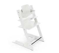 Seggiolone Tripp Trapp di Stokke, White - Include Sedia + Baby Set 2 per bambini tra 6-36 mesi - Regolabile, Ergonomico e Facile da pulire