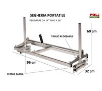 SEGHERIA PORTATILE 42" DA 107CM MAX PER MOTOSEGA FORESTAL PER TAVOLE
