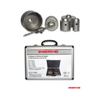 Seghetti per calcestruzzo WERHE® set da 6 pezzi in valigetta. Trapano Ø 40 65...