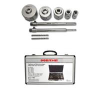 Seghetti per calcestruzzo WERHE® set da 9 pezzi in valigetta. Trapano Ø 30 40...