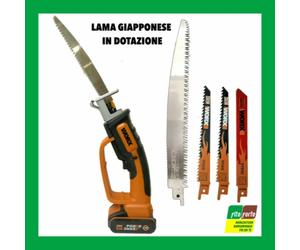SEGHETTO A BATTERIA WORX A GATTUCCIO AL LITIO CON LAMA GIAPPONESE WG894E 20V