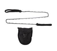 Seghetto a Catena Manuale 64 Link, 31 Denti 3/8, 48 Pollici, Taglio Rapido e Resistente con Impugnatura in Paracord Nero - Acciaio Manganese Durevole, Ideale per Campeggio e