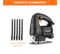 Seghetto Alternativo 600W - 5 Lame Incluse, Taglio Angolabile ±45°