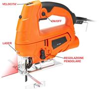 Seghetto Alternativo 650W Con Laser Lama Taglio 65Mm Sega Legno elettronico 65