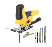 Seghetto alternativo a batteria compatibile con batterie DEWALT da 18V e 20V, 2800 giri/min, senza spazzole, con 7 velocità, taglio obliquo a ±45°, corsa di 18 mm per legno, metallo e PVC