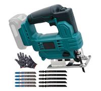 Seghetto Alternativo Compatibile con Makita 18V Batteria, Controllo Variabile a 6 Velocità, Taglio a Inclinazione da 0 a 45°, Seghetto Elettrico per Taglio Legno e Metallo (Batteria Non Inclusa)