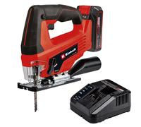 Seghetto alternativo Einhell TC JS 18/70 con batteria e caricabatterie