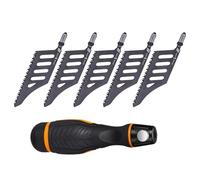 Seghetto Alternativo Per Il Taglio Del Legno - Attrezzo Per La Smerigliatura Con Impugnatura - 5 Pezzi Taglierina per a Traforo per Legno,Per La Lavorazione Dei Metalli Officina Falegnameria Costruzio