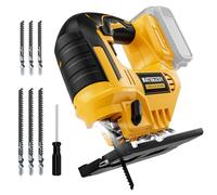Seghetto alternativo senza fili per batteria DeWalt 20 V Max, utensile da taglio senza spazzole, velocità variabile 2900 giri/min, tagli smussati a 45°, 3 azioni orbitali, con lame