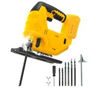 Seghetto alternativo senza fili per Dewalt batteria 18V 20V, 800W 2700RPM Brushless Jigsaw Cut Off Tool, 45° smussato tagli, 4 azione orbitale, con lame seghetto per taglio dritto/curvo/circolare