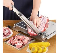 Seghetto manuale con lama in acciaio per tagliare carne congelata, affettare efficacemente braciola di maiale, pollo, ossa d'anatra