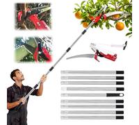 Seghetto per Potatura Manuale,Svettatoio Telescopico,Cesoie telescopiche,Asta tra 4m con Borsa per Tagliare Segare Rami Boschi Alberi in Altezza,per potatura,Segare e Cesoiare(Nero)
