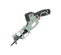 Seghetto Tagliarami a Batteria per Potatura - Sega Alternativa Cordless, con Scarpa Inclinabile 45°, 1300mAh, Taglio Legno e Cartongesso 90mm, Metallo 3mm, 3 Lame Incluse, 12V