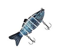 Segmented Bass Lure, 6-Segment Fish Hook, 12cm Lure with Hard Body Feature, Adorable PP Fishing Lures, Angling Accessory with Realistic Design, Freshwater Gear for Trout Catfish