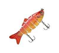 Segmented Bass Lure, 6-Segment Fish Hook, 12cm Lure with Hard Body Feature, Adorable PP Fishing Lures, Angling Accessory with Realistic Design, Freshwater Gear for Trout Catfish