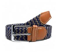 SEGMENTES Cintura elastica da uomo - Cintura intrecciata e regolabile, modello doppio in due colori, senza fori per il massimo comfort - Nastri Homen e cintura donna versatile, Grigio Talpa E Blu Re,
