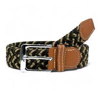 SEGMENTES Cintura elastica da uomo Treza - Cintura intrecciata multicolore e regolabile, senza fori, comfort e versatilità in nastri Homen e cintura donna, Verde, Marrone, Crema, Taglia unica