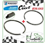 SEGMENTI FASCE PISTONE CILINDRO 38.6 KIT PER CIAO 50 P PX PXV 1981-1993 PIAGGIO