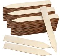 segna piante per orto,etichette per piante da esterno,etichette per piante in legno, Cartelli in Legno vuote Scrittura Liscia Pennarelli da Giardino con Area di Scrittura su Doppio Lato (100 Pezzi)