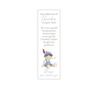 Segna posto per Battesimo personalizzabile per bimbo/a pronto per l'utilizzo stampato su cartoncino 300gr (Battesimo per Bimbo) (Pinocchio) KIT DA 40 PEZZI