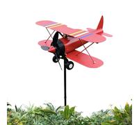 SegnaAereo - Decorazione Giardino Mulino a in Metallo,Girandola Aereo da,Per Prato Cortile Terrazza Balcone Fattoria Campagna Casa E Paesaggio