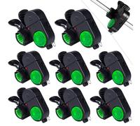 Segnalatore acustico di abboccata per la pesca, 8 pezzi di allarme acustico di abboccata elettronico a LED con clip, accessori girevoli con luce e suono per appassionati di allarmi acustici di pesca
