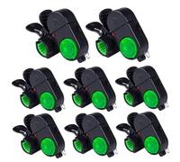 Segnalatore acustico di abboccata per la pesca, 8 pezzi di allarme acustico di abboccata elettronico a LED con clip, accessori girevoli con luce e suono per appassionati di allarmi di pesca all'ape