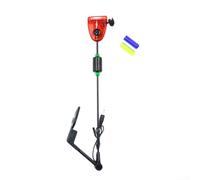 Segnalatore di abboccata a LED per pesca alla carpa, 25 cm, con sistema di controllo della sensibilità regolabile, per pescatori (rosso)