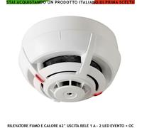RIVELATORE FUMO E TEMPERATURA ANTINCENDIO RELÈ 1 A 12/24 VCC USCITA PORTE REI