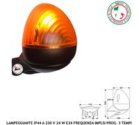 Segnalatore Luminoso Lampada 230V 40W E14 Cicli 60/90/120 Lampeggi Minuto Avviso