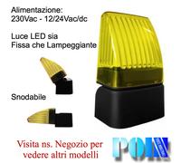 SEGNALATORE LAMPEGGIANTE LED CON ANTENNA INTEGRATA ALIM. 12/24V 230V SNODABILE