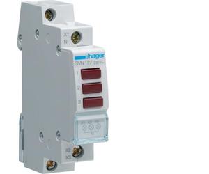 Segnalatore Luminoso Triplo 230 V Ac 3 Led Rossi 1 M. Din Hager SVN127