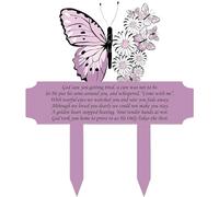 Segnalatori per tombe per animali domestici|Segnatori per tombe Pali commemorativi a farfalla per cimitero 13, 2'' Targhe commemorative in metallo impermeabili per esseri umani Pali da giardino Decora