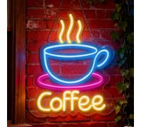 Segnalazione luminosa a LED, luce notturna, LED Coffee per tazza da caffè, caffè neon Sign, caffè, lettera luminosa, luce al neon per famiglie, ristorante, soggiorno, cucina, finestre