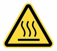 Segnale adesivo avvertimento rischio superficie calda 15 unità da 4 cm adesivo triangolo giallo segnalazione rischio (4 cm, superficie calda)