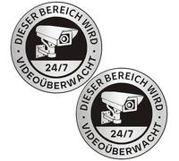 Segnale Adesivo Poster Videosorveglianza,2 PCS Cartelli per Videosorveglianza,Scettar Cartello Area Videosorvegliata,Attenzione Videosorveglianza,Cartello Telecamera Metallo,Cartello Videosorveglianza