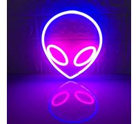 Segnale al neon alieno, Led rosa e blu, con USB/batteria, luci al neon extraterrestri fresche per camere da letto e sale giochi, e insegne a LED extraterrestri per la decorazione della parete